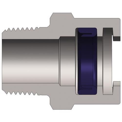 4NM3-B Brass Dix-Lock™ N-Series Bowes Interchange Male Thread Coupler